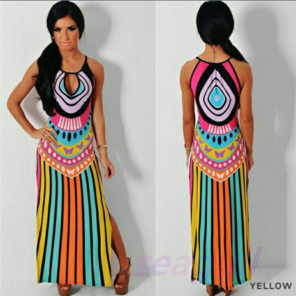 🔥SALE🔥5🌟  Yellow Maxi Dress